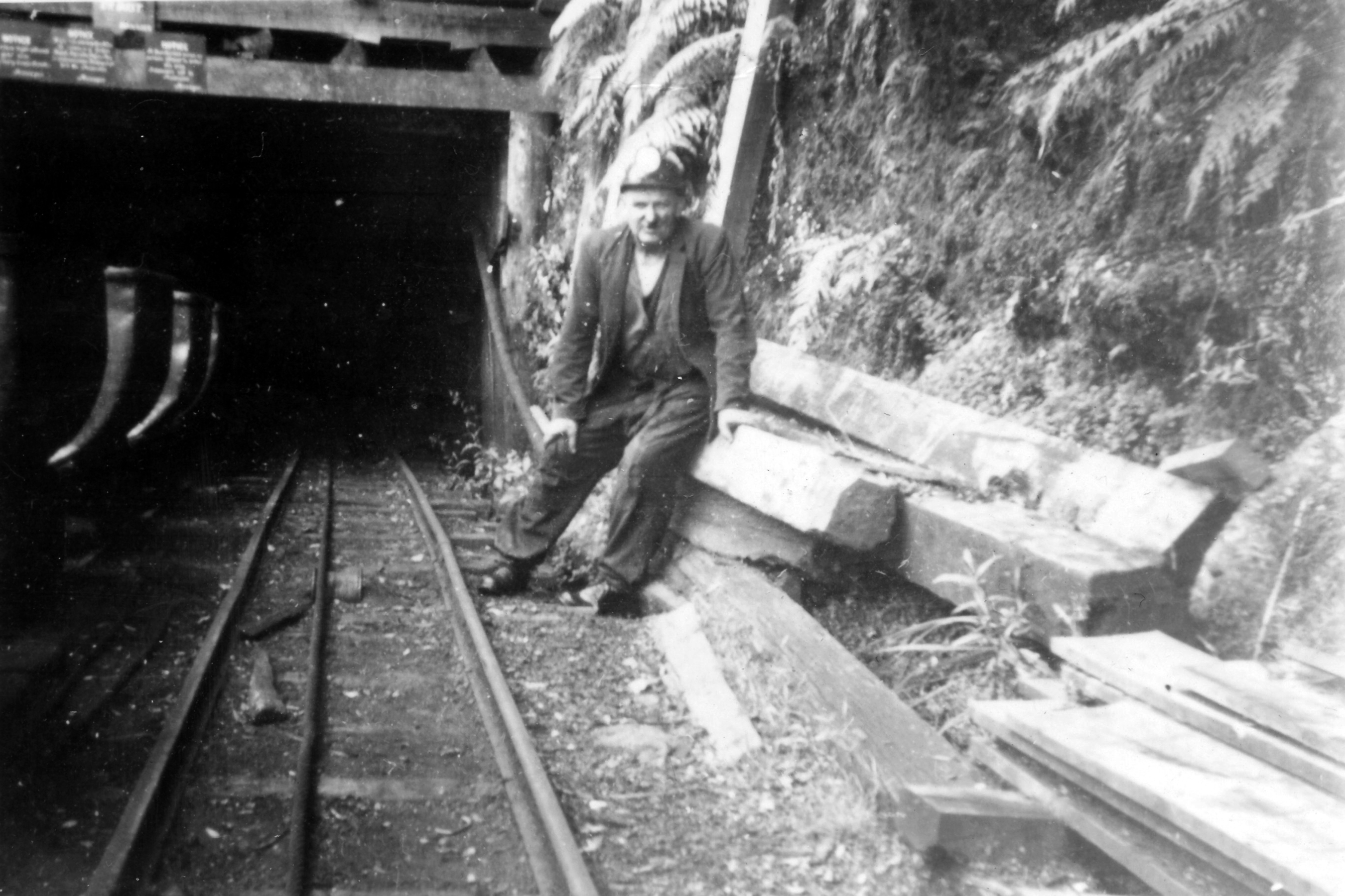 Coal miner Bob, my grandfather about to head under ground for the days work.