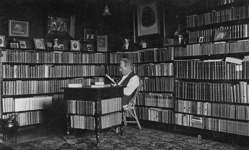 John Dowgray in his private library